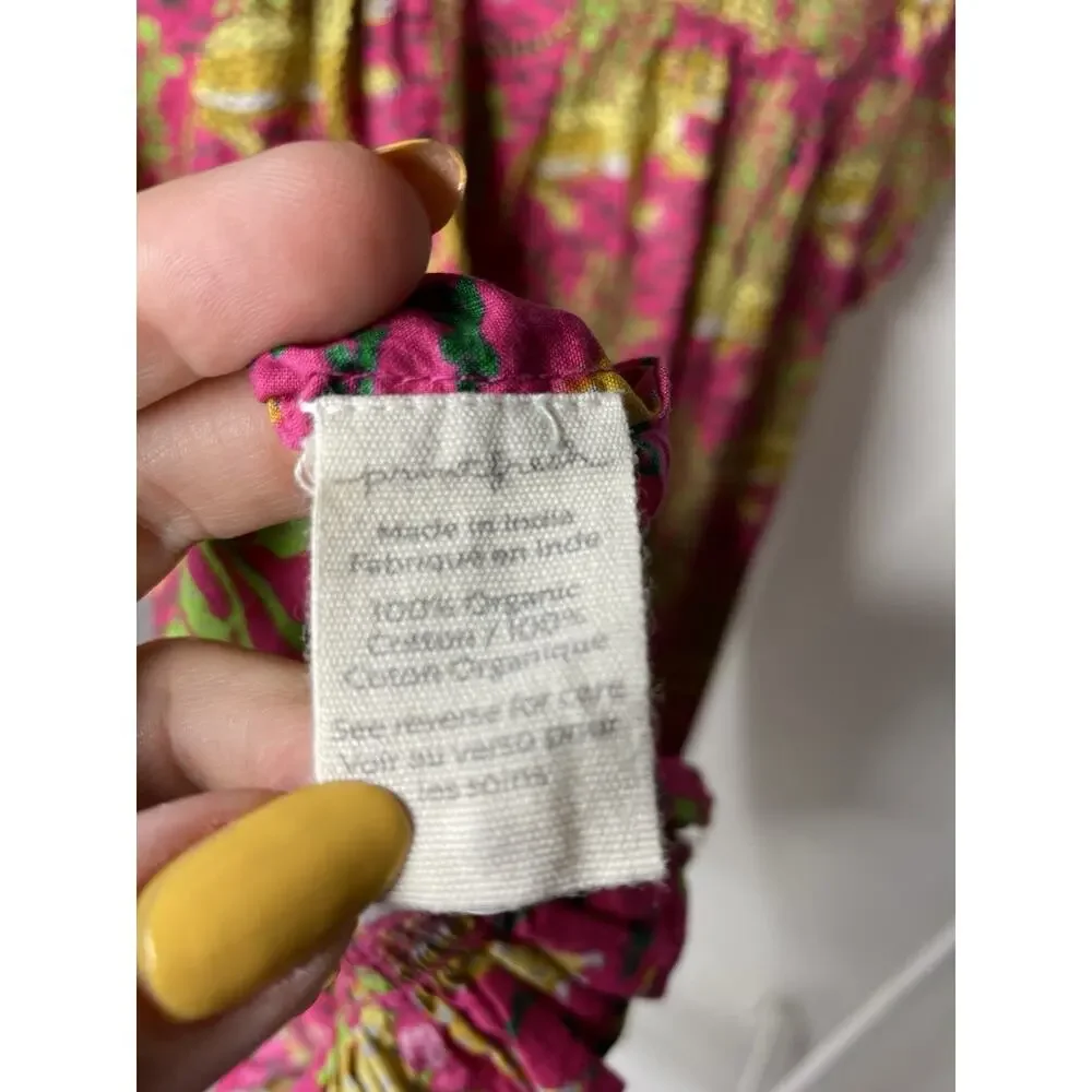 Printfresh Bagheera Pintuck Sleep Dress Women's Plus 1X Cotton Pink Leopard - Picture 6 of 7